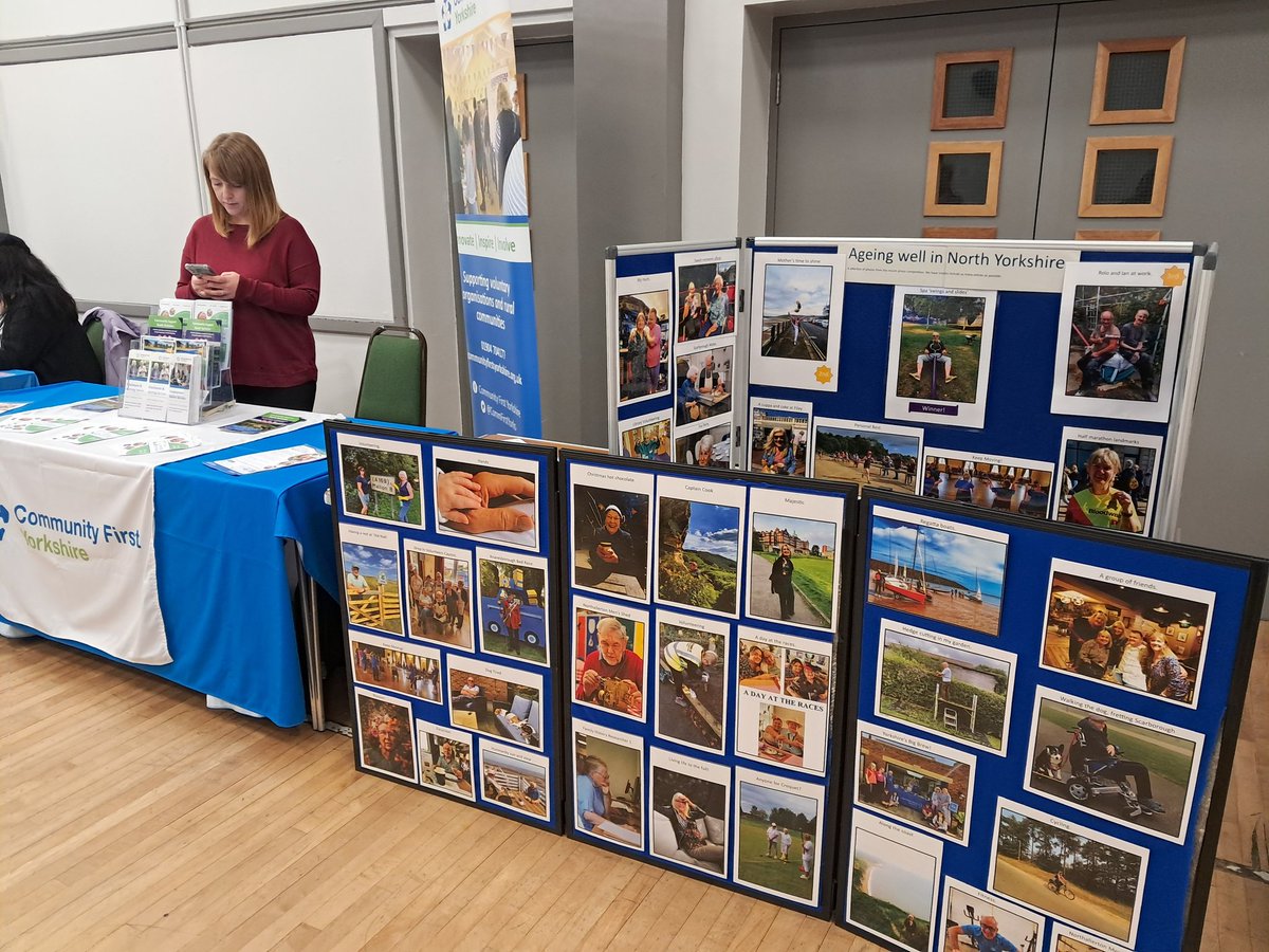 Lovely day at the Evron Centre Filey for #IDOP24 - lots of agencies and local people enjoying looking at our Ageing well in North Yorkshire photos.
One of the 'photographers' was here and thrilled to see their photo.