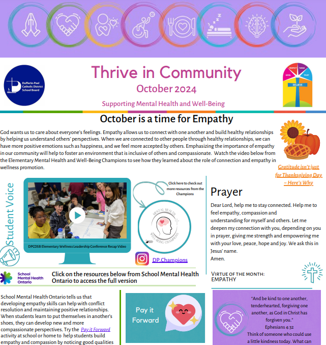 DPwellness4all (@dpwellness4all) on Twitter photo Happy October! The
<a href="/DPwellness4all/">DPwellness4all</a> October THRIVE Community Newsletter is out! Families <a href="/DPCDSBSchools/">Dufferin-Peel Catholic District School Board</a> can use it to find strategies to support wellness. Check out page one for a recap of the Elementary Wellness Conferences plus resources from <a href="/SMHO_SMSO/">School Mental Health Ontario</a> ! www3.dpcdsb.org/Documents/Thri… Happy October! The
<a href="/DPwellness4all/">DPwellness4all</a> October THRIVE Community Newsletter is out! Families <a href="/DPCDSBSchools/">Dufferin-Peel Catholic District School Board</a> can use it to find strategies to support wellness. Check out page one for a recap of the Elementary Wellness Conferences plus resources from <a href="/SMHO_SMSO/">School Mental Health Ontario</a> ! www3.dpcdsb.org/Documents/Thri…