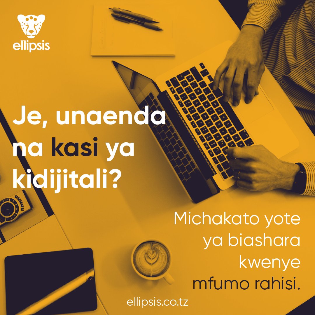 🚀 Je, unaenda na kasi ya kidijitali? Fikia malengo yako ya biashara kwa kutumia mfumo rahisi unaounganisha michakato yote ya biashara yako. 🌐💡 #Kidijitali #Ellipse #FanyaKaziKwaUrahisi
