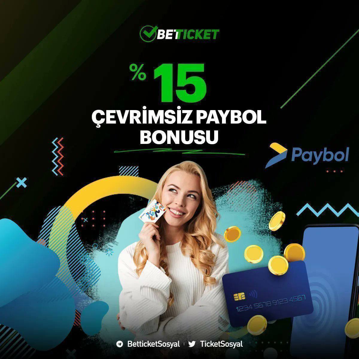 ✅ Paybol'la Ticket'ta Bol Bol Kazanç!

💵 %15 Çevrimsiz Paybol ile ₺150'ye kadar bonustan yararlan, derbi gününde bol bol kazan!

💻 Betticket çok güzel, sen de gelsene: ws.tc/betticketgiris