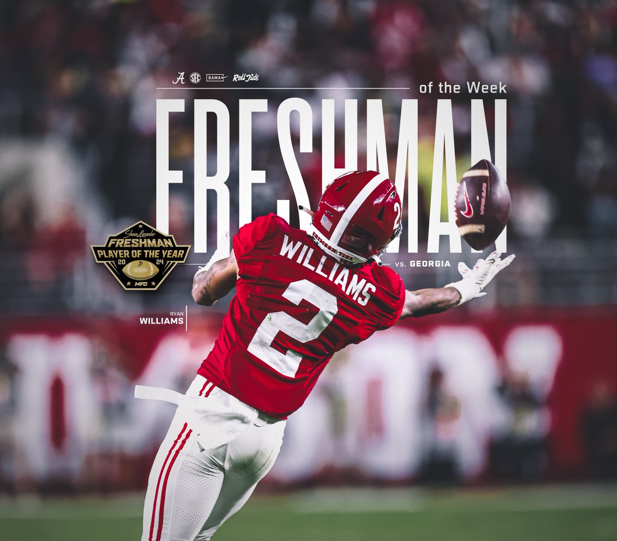 Alabama Football (@alabamaftbl) on Twitter photo FRESHMAN of the Week. β
<a href="/Ryanwms1/">ππ²ππ§ βππ¨π₯π₯π²π°π¨π¨πβ ππ’π₯π₯π’ππ¦π¬ 2</a>
#RollTide FRESHMAN of the Week. β
<a href="/Ryanwms1/">ππ²ππ§ βππ¨π₯π₯π²π°π¨π¨πβ ππ’π₯π₯π’ππ¦π¬ 2</a>
#RollTide