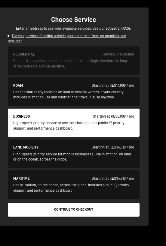 Woud_Okoth's tweet photo. @Starlink Why is the residential service unavailable for Kenya? https://t.co/sY0ti3Bj2k