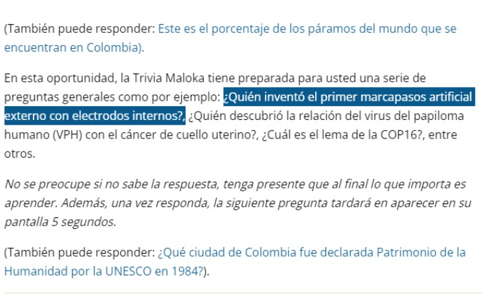Los colegas de <a href="/ELTIEMPO/">EL TIEMPO</a> y <a href="/MalokaBogota/">Maloka Bogotá</a> siguen empecinados en repetir una mentira que viene dando vueltas hace 50 años por estas tierras. Abajo nuestra respuesta a la trivia...