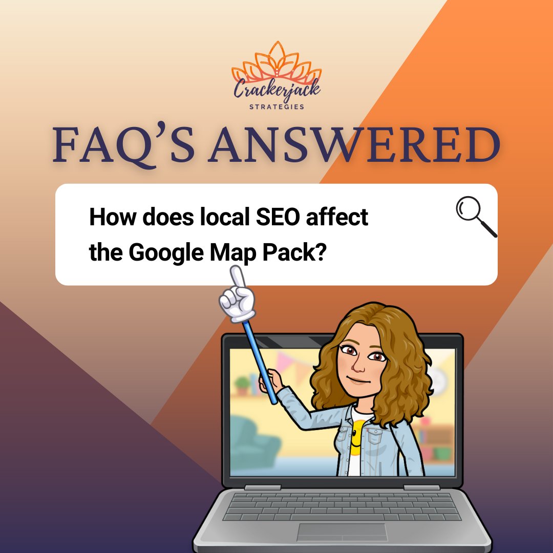 CrackerjackStr's tweet image. 🤔 DYK | Effective local SEO enhances a business’s chances of appearing in the Map Pack, which can significantly increase visibility, drive more foot traffic, and boost sales. 
#crackerjackstrategies #localseo #reputationmanagement #womenownedbusiness #VeteranOwned