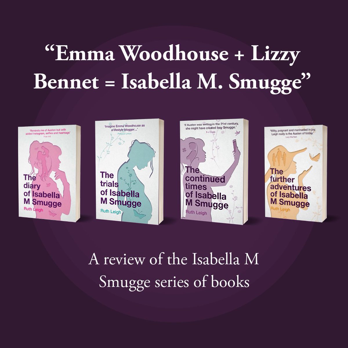 Ruthleighwrites's tweet photo. Emma Woodhouse + Lizzy Bennet = Isabella M. Smugge.

If you haven't read any Issy books, then you are in for a treat. For all four books, please visit Ruth's website here:

https://t.co/l5BitacsrE

#bookrecommendations #contemporaryfiction #tbrpile https://t.co/G4qdBKZXDc