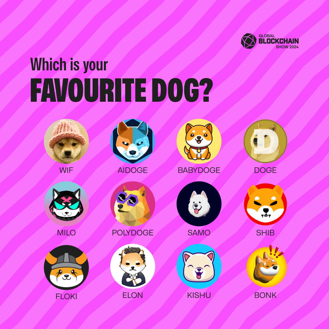 0xGBS's tweet photo. Which one is your favorite dog?
#WIF
#AIDOGE
#BABYDOGE
#DOGE
#MILO
#POLYDOGE
#SAMO
#SHIB
#FLOKI
#ELON
#KISHU
#BONK
Let us know in the comments below:
#Crypto #memecoin #altcoin #altseason #Dogcrypto #GBS2024 https://t.co/J6O9JP4M7Z