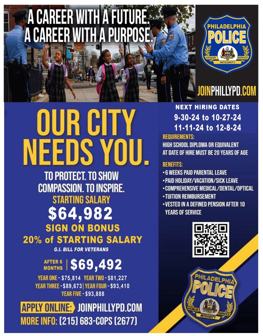 Philadelphia Police Department on X: &ldquo;Our latest hiring period is 