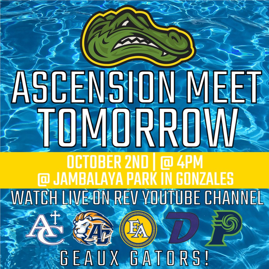 Gator Nation, get to the Gonzales Jambalaya Pool tomorrow to support our Ascension Parish Schools! Geaux Gators!