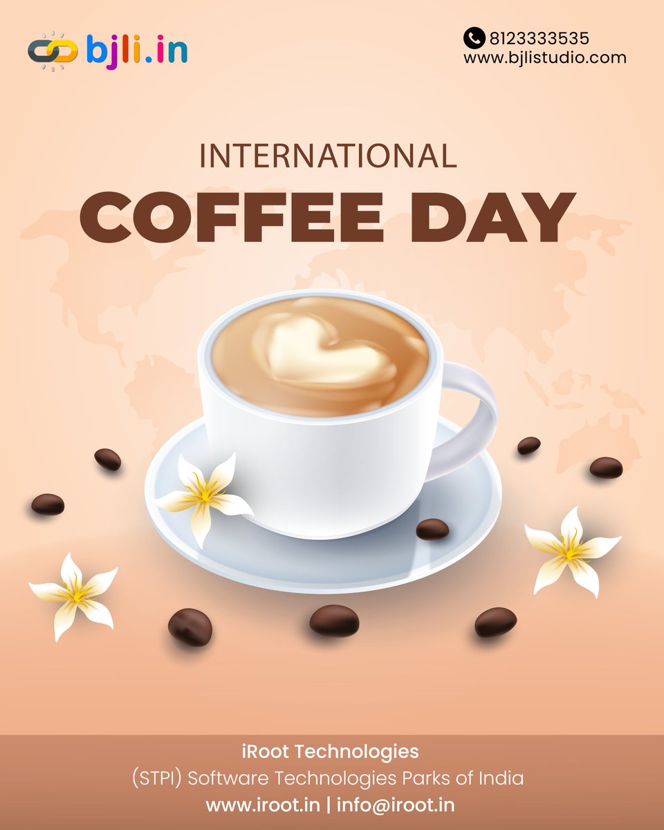 BjliStudio's tweet photo. ☕ Happy International Coffee Day! ☕
At #BjliStudio we know how essential coffee is to fuel creativity, productivity, and innovation! ☕💡
#InternationalCoffeeDay #FuelYourProductivity #CoffeeAndTech #NotifyStudio #WebDataStudio #UptimeStudio #PusherStudio #iRootTechnologies https://t.co/rke8UJG57K
