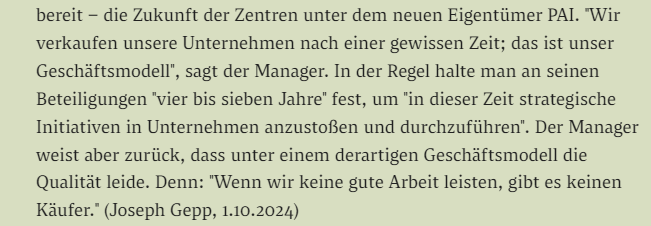 JosephGepp's tweet photo. In einer Veranstaltung für #Vamed-Beschäftigte stellte ein #PAI-Manager einen Weiterverkauf der #Reha-Zentren in 4 bis 7 Jahren in Aussicht: "Das ist unser Geschäftsmodell". Qualitätseinbußen werde es aber keine geben; man wolle ja einen Käufer finden.

https://t.co/qmqKR0AiZz https://t.co/dyArWj461k