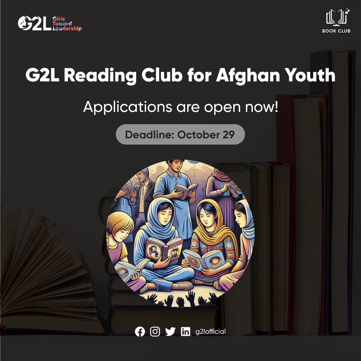 Girls Towards Leadership is relaunching its reading club. 
Deadline: 29th of October
Here is the link for the Google Form:

forms.gle/iCqVWMAFv38JAK…