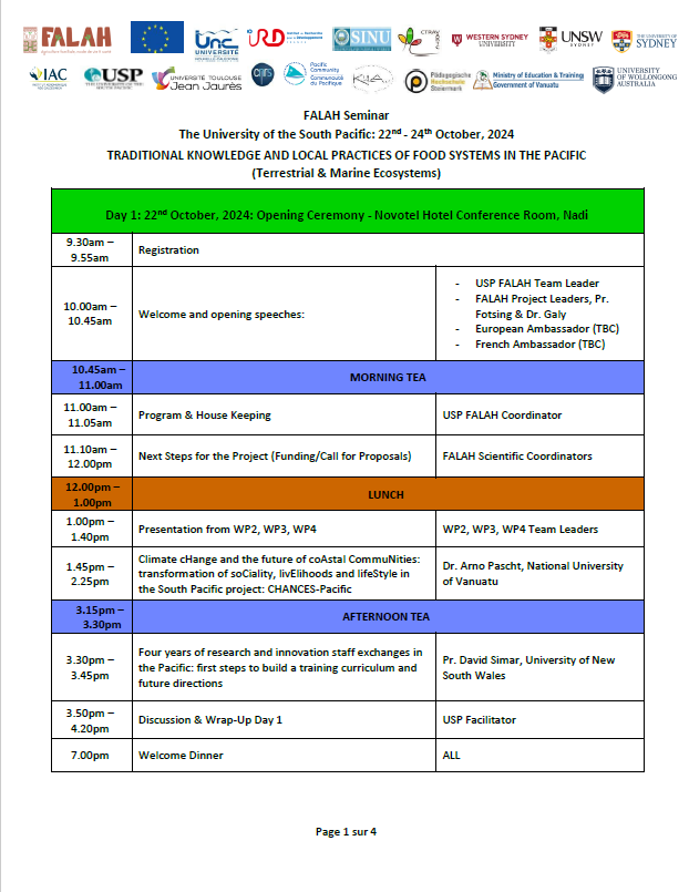 FALAHpacific's tweet photo. We are please to share with you the program of the Seminar in Fiji from the 22nd to 24th October 2024.
He will be held in Nadi at the Novotel Hotel in the Conference Room. https://t.co/dMzwkn45s4