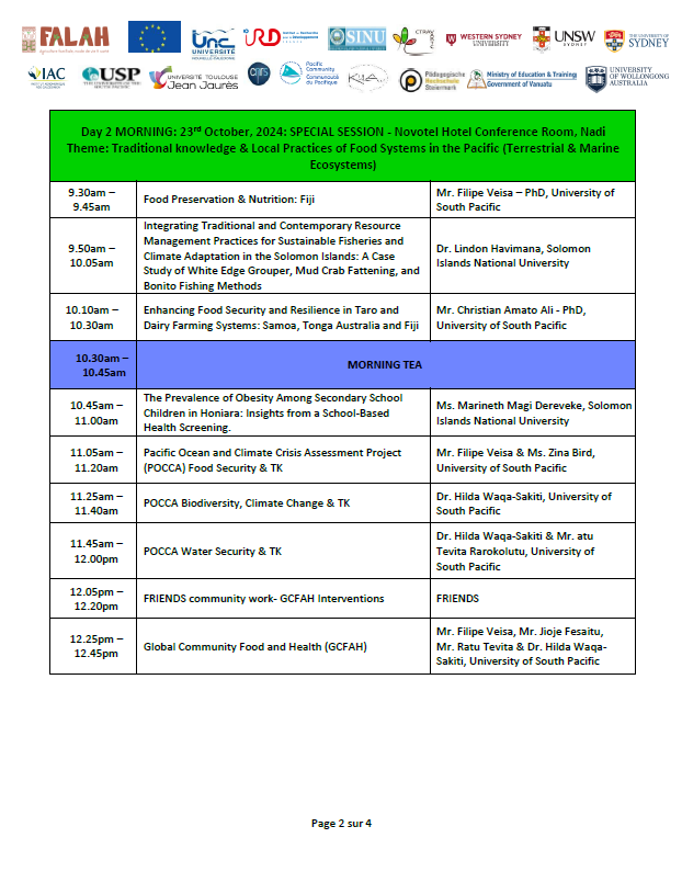 FALAHpacific's tweet photo. We are please to share with you the program of the Seminar in Fiji from the 22nd to 24th October 2024.
He will be held in Nadi at the Novotel Hotel in the Conference Room. https://t.co/dMzwkn45s4