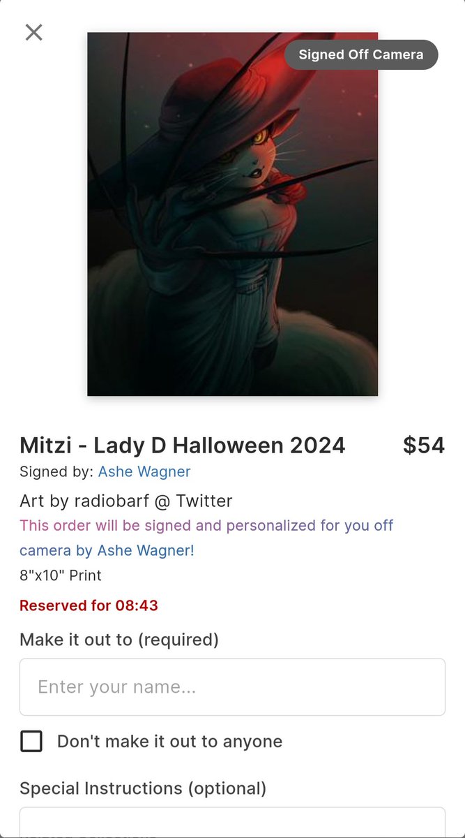 WE MADE IT HAPPEN!
(Missed opportunity to call it Lady M xD)

But EVERYONE, go get one!! (Just try to save me one, please. My pay doesn't come out for another couple of weeks. xD)

#lackadaisy #lackadaisycats #lackadaisymitzi #halloween #lackadaisyladym
