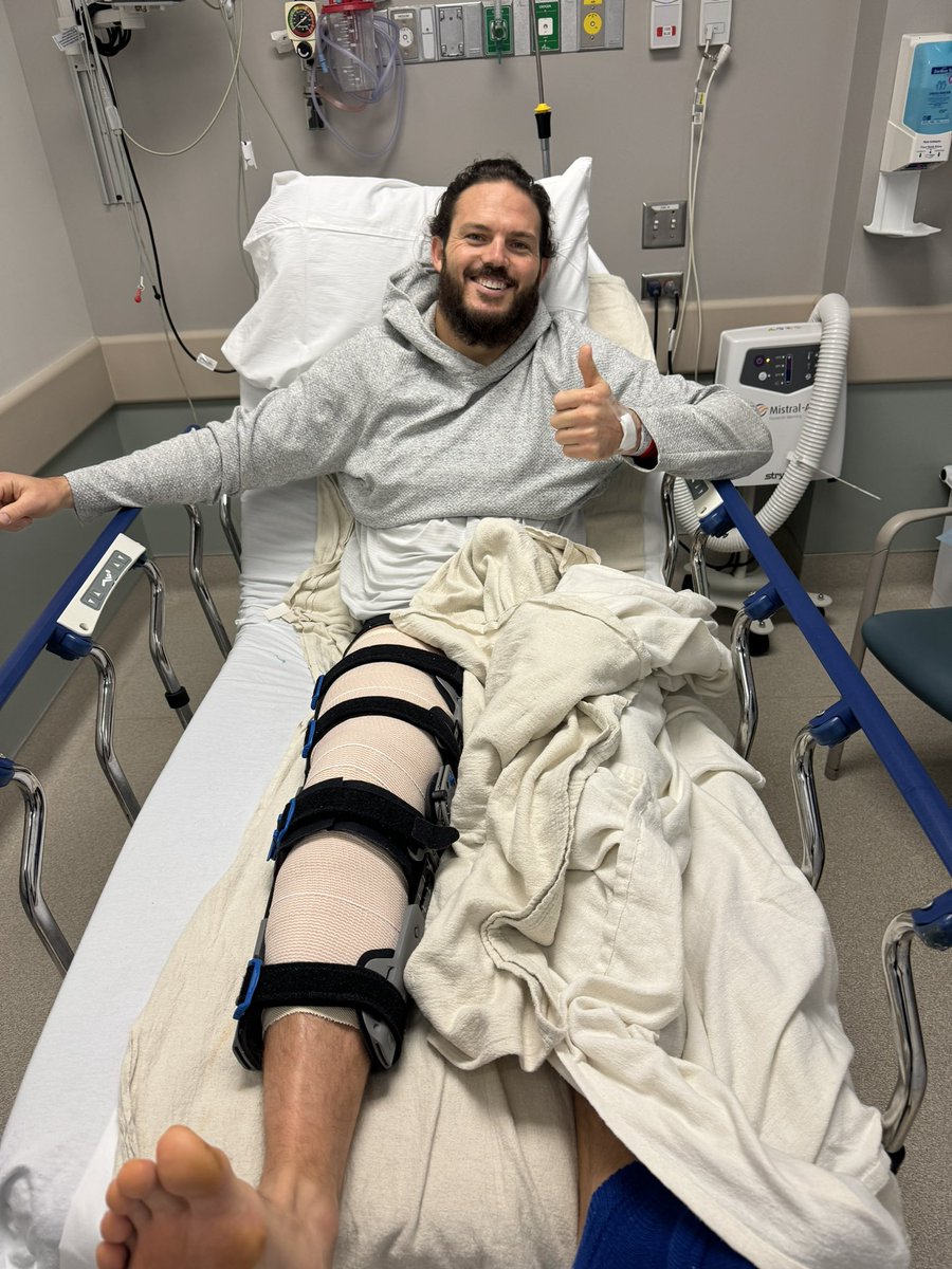 Road to recovery starts now! Thank you everyone for the positive vibes and prayers today. Going to attack this like everything else full speed! Go Broncos!!