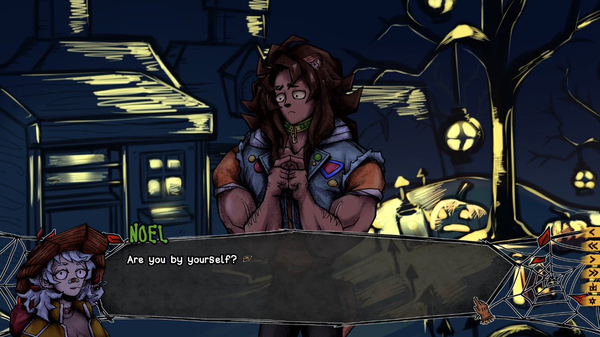xxmissarichanxx's tweet photo. In the mood for something creepy this Halloween? Check out What Grows in the Night!

Impress beautiful Amaranthine, befriend kind Noel, or swat away advances from Yves! Or just watch your crops grow. That's cool too 🎃

#Spooktober #vndev #visualnovel 
https://t.co/isbEkO2JWO https://t.co/bEpOK9Wc8H