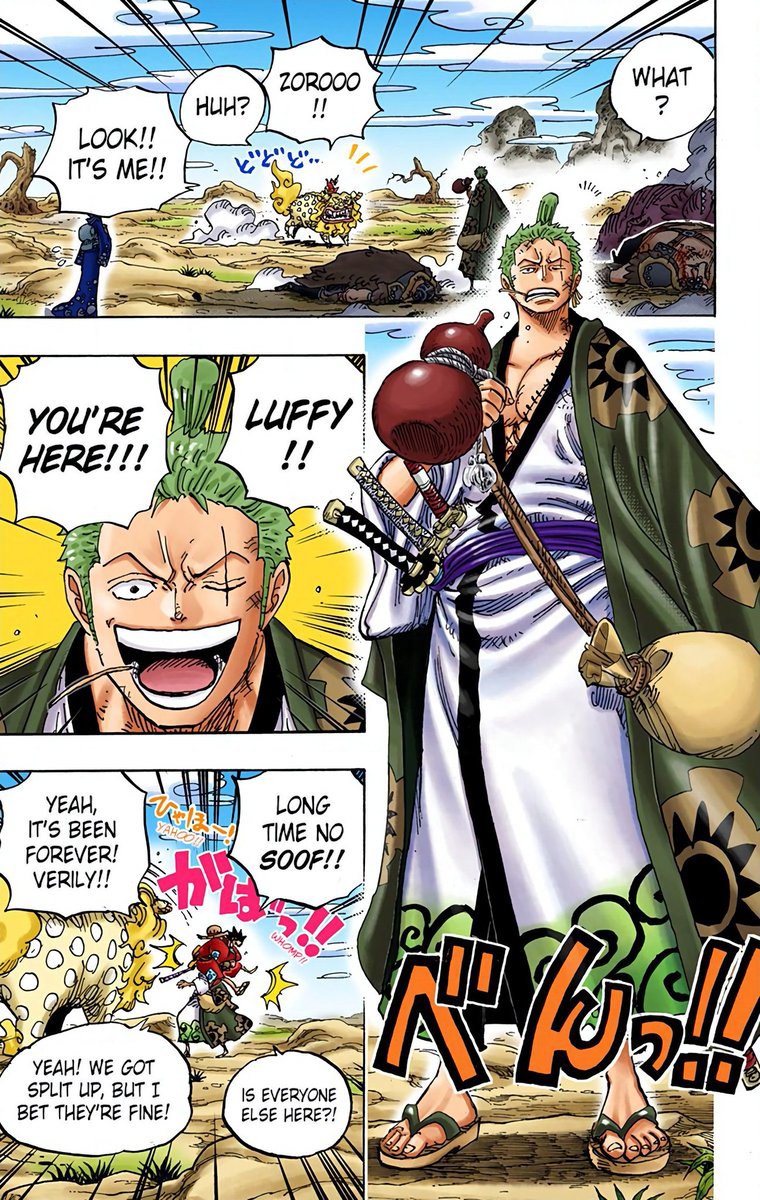Wizak1026's tweet photo. Luffy & Zoro reunion. #ONEPIECE912 https://t.co/TAB2J3wBAZ