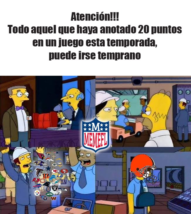 Así los <a href="/Browns/">Cleveland Browns</a> jajajaja