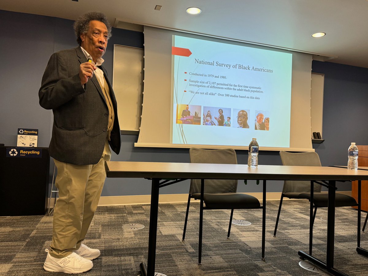 <a href="/PRBA_ISR/">PRBA</a> &amp; <a href="/TheMCUAAAR/">The MCUAAAR</a> director RJ Taylor presenting at ISR's 75th anniversary symposium.  <a href="/umisr/">U-M ISR</a> <a href="/RCGD_ISR/">Research Center for Group Dynamics</a> #ISR75 <a href="/SandyDarity/">Sandy Darity, Retweets do not mean endorsement.</a> <a href="/DarrickHamilton/">Darrick Hamilton</a> <a href="/ProfBernadineW/">Dr. Bern Waller</a> @plouie01 @SeatonEleanor <a href="/RyonCobb/">Ryon J. Cobb, PhD</a> <a href="/christinajcross/">Christina J. Cross</a> <a href="/ChristyLErving/">Christy L. Erving</a> <a href="/DrDurkee/">Myles Durkee, PhD</a> @learothawms <a href="/AASWSW/">American Academy of Social Work and Social Welfare</a> <a href="/KBulloc2/">Karen Bullock</a>