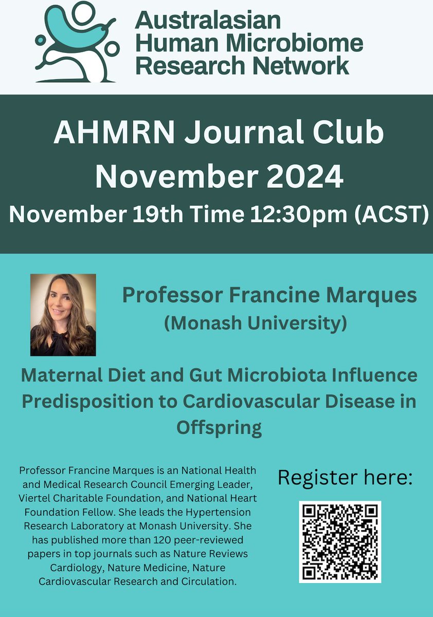 microbiome_net's tweet image. Next journal club will be led by the incredible @FZMarques. Register here: monash.zoom.us/meeting/regist…