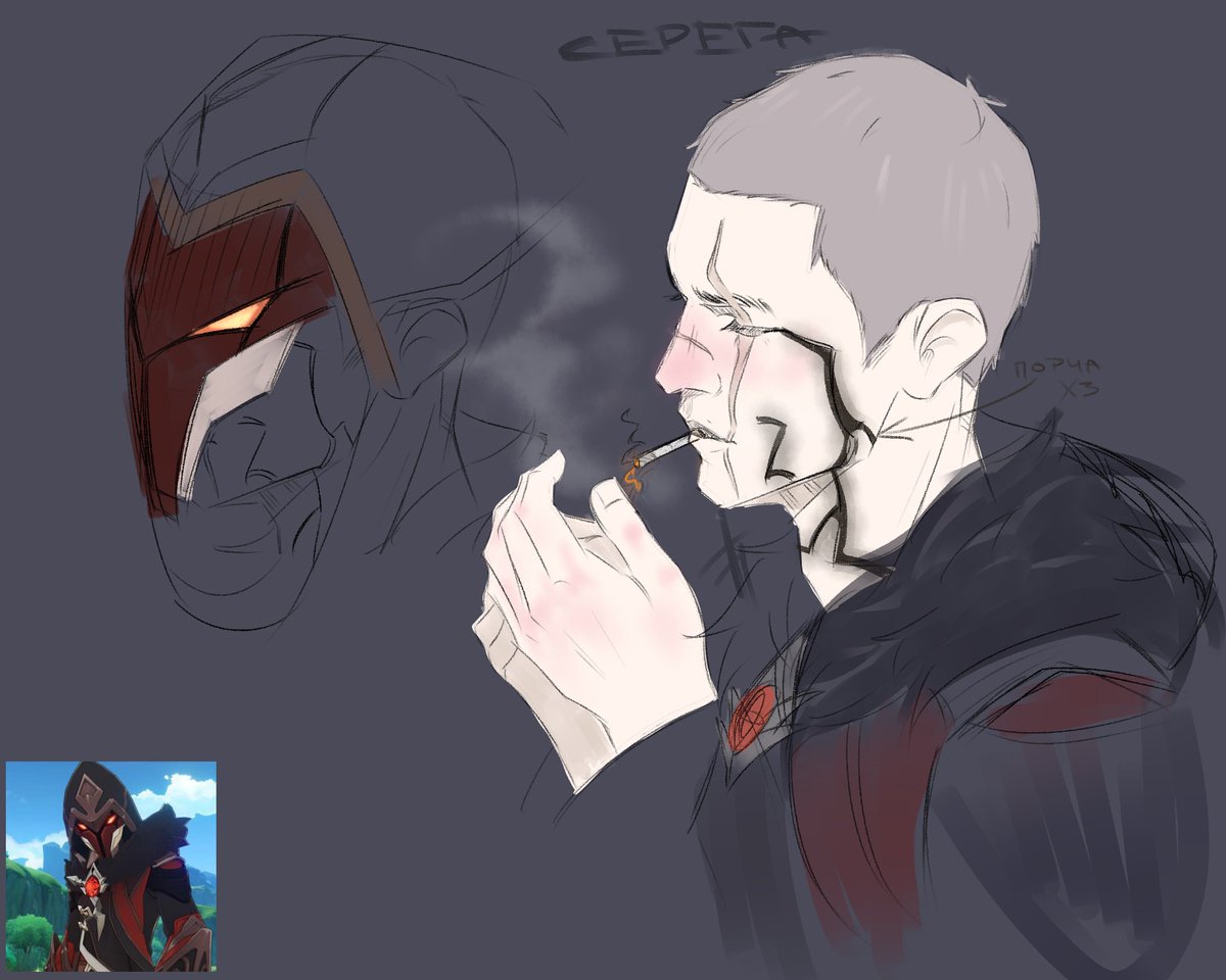 hletterdude's tweet image. meet Sergei, my pyro agent OC :)

#fatui #GenshinImpact #pyroagent