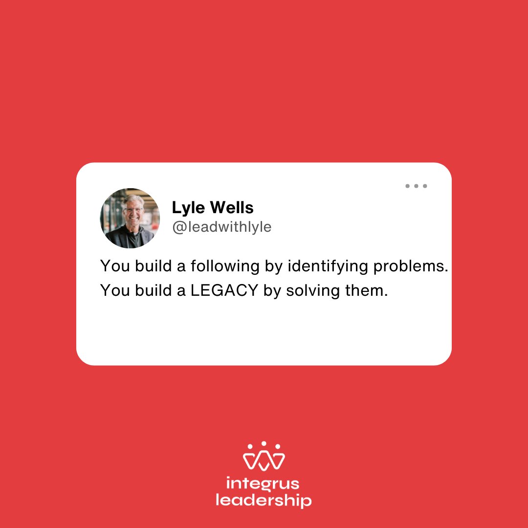 LeadwithLyle's tweet image. Building a following might start with identifying the challenges, but building a legacy means digging in & solving them. Let’s be the kind of leaders who make a difference that lasts. 🙌🏼
#IntegrusLeadership #ChristianLeadership #LeadershipDevelopment #LeadershipJourney #LeadWell