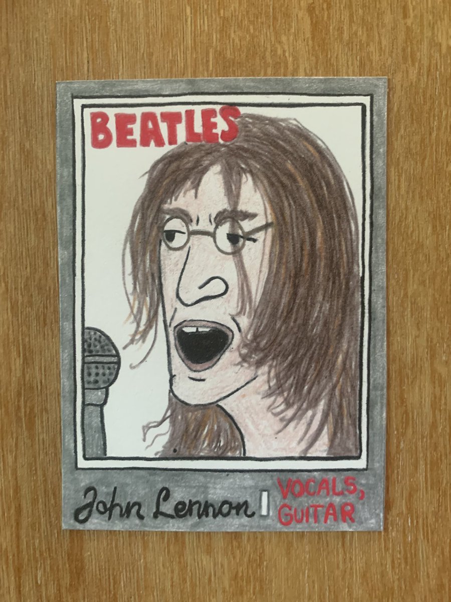 John Lennon. 1970 Topps style. Let It Be. 

 #cardart #sportsart #collect #sportscards #indiepress #johnlennon #thebeatles #letitbe #topps