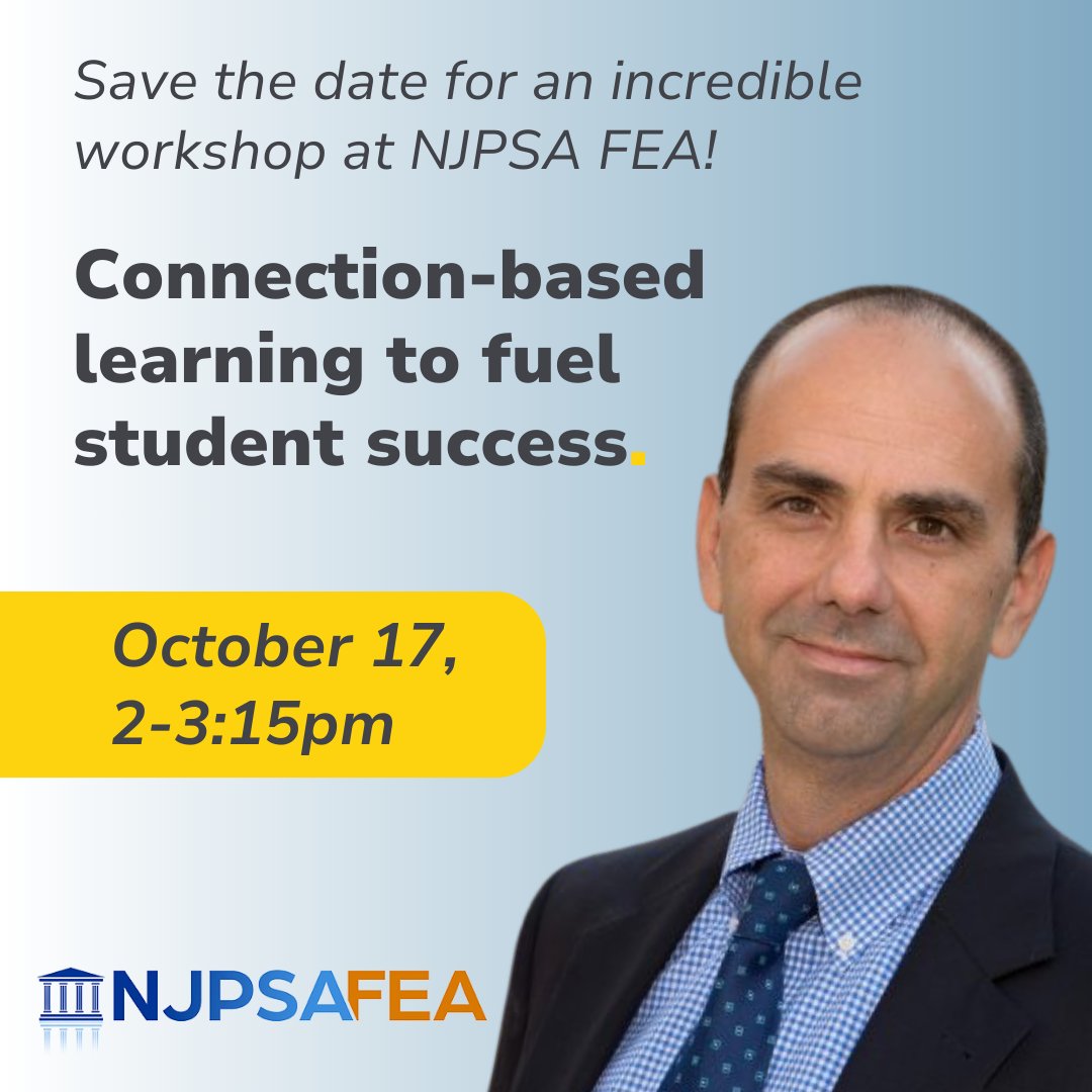 I am looking forward to seeing everyone this week at the NJPSA Conference! <a href="/NJPSA/">NJPSA</a>
