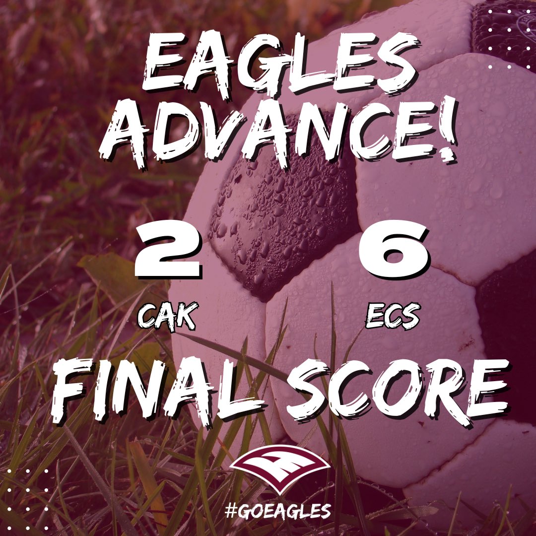 Varsity Soccer advances to the State Quarterfinals by defeating CAK today! The Eagles take on BGA this Saturday at 3:00 at BGA. It’s a great day to go to Nashville &amp; cheer on the Eagles!
Goals:
Allie Broadway (2)
Lia Sanvee
Eden Unger
Taylor Carey
Own Goal