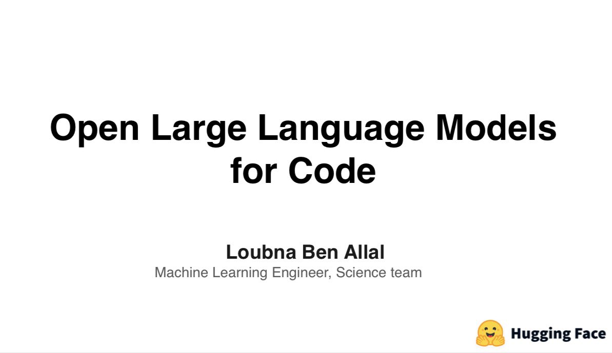 Lin0Tan's tweet image. If you missed the fantastic keynotes on #CodeLlama and #Starcoder2 from their initiators and core contributors @b_roziere and @LoubnaBenAllal1, you can still check out the slides tinyurl.com/llm4code24 Hope to see your submissions to the 2nd @LLM4Code workshop. #LLM4code #llm