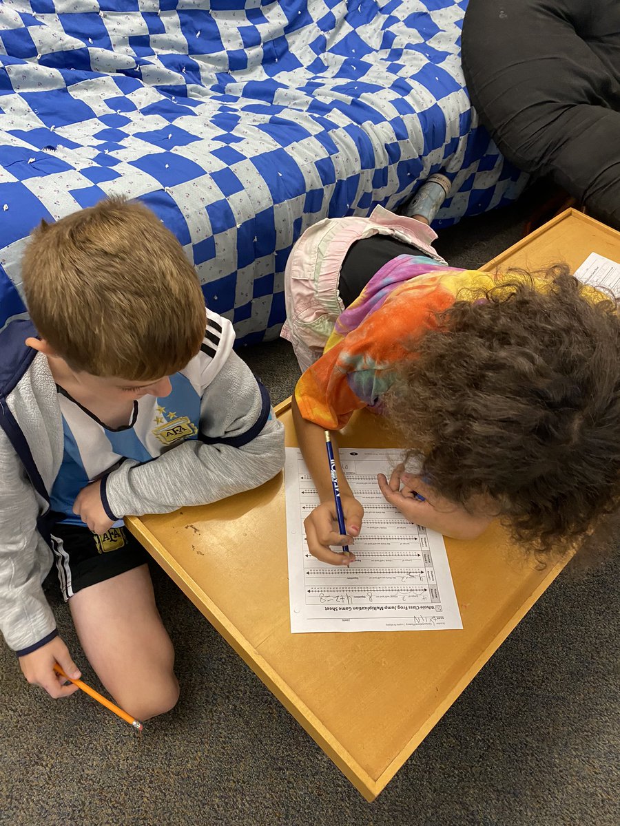 One of my favorite things about teaching third grade is getting to teach multiplication! This frog jumping game is so fun and I love that they get it! #math #TrustyHuskies #mathjoycps