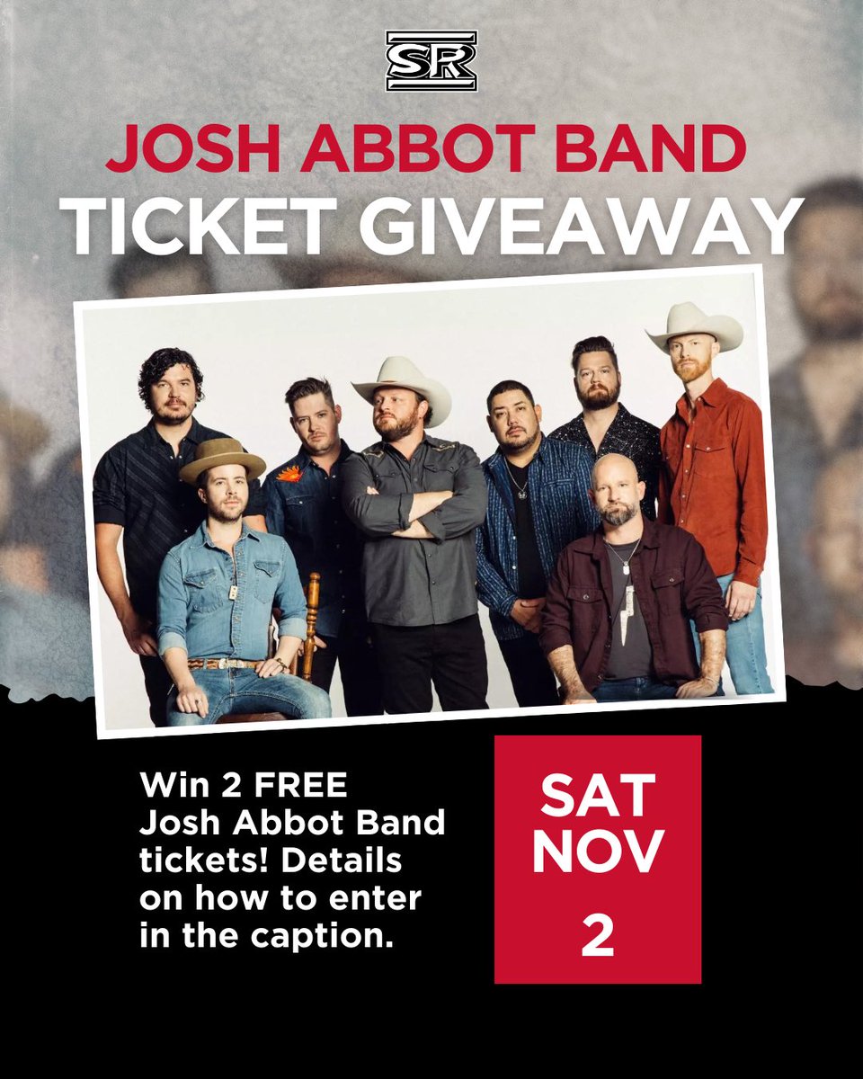 BaseballSRSU's tweet image. GIVEAWAY 🚨

Win 2 FREE tickets to the Josh Abbott Band concert on November 2nd benefiting Sul Ross Baseball and Softball! 

How to enter:
1️⃣ Follow us
2️⃣ Like this post 
3️⃣ Repost

Good luck! 🤠 Winner will be announced this Friday! 🎟️