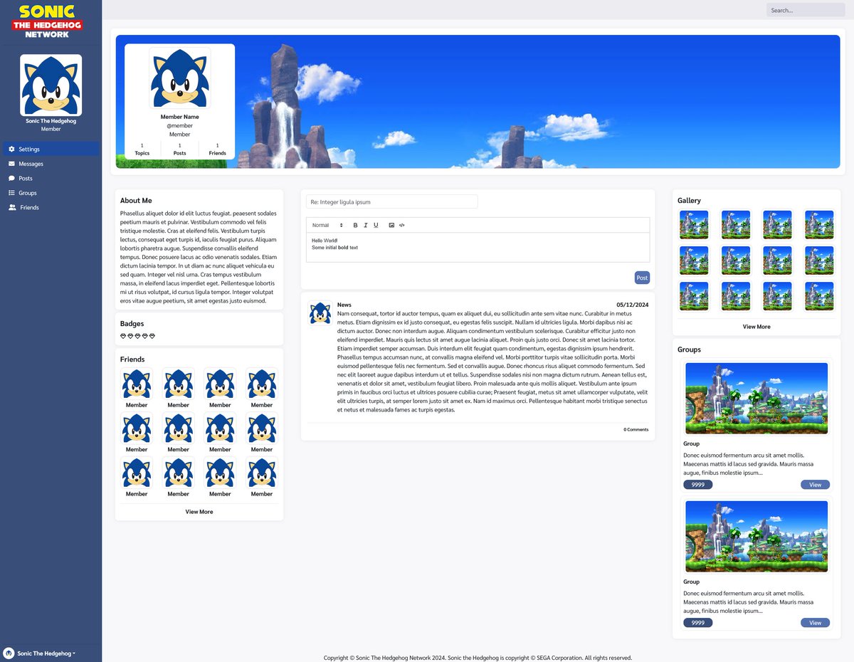 STHNETWK's tweet image. Dev Notes: Mockups Continue

Our journey continues with more mockups! We aren&apos;t artists, so this has been difficult. We are also not sure how we want the forums to look like. Due to the nature of HTML/CSS, we expect things to break when launched. XD
#sonicthehedgehognetwork