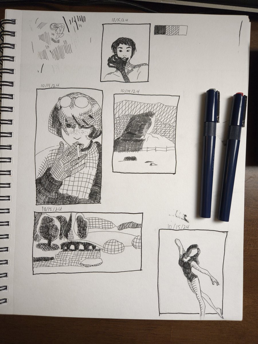 thexenosstudios's tweet photo. Instead of continuing the Inktober prompts, I will be continuing to draw in Ink but more for study and practice. Here's a simple value study using pen. https://t.co/qCumE69Gq5