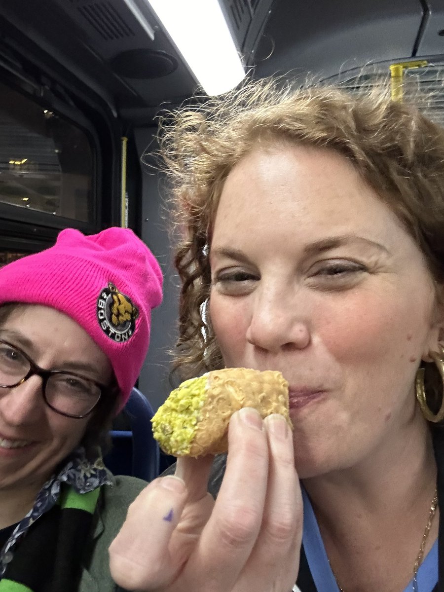 RevEverett's tweet photo. Look. I may be miffed about the roll out of #BosNation BUT I am here for the brat green pistachios on the Mike’s pastry cannolis. #Nwsl https://t.co/Yt53NyBPzR