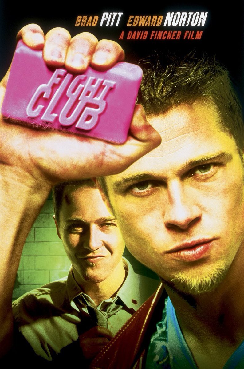 RetroNewsNow's tweet image. 🎬'Fight Club' starring Brad Pitt, Edward Norton and Helena Bonham Carter premiered in theaters 25 years ago, October 15, 1999