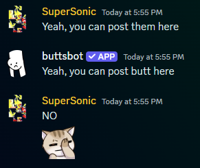 SuperSonic71087's tweet photo. From my Discord server via Buttsbot... >_> https://t.co/gJlLVD3bUO