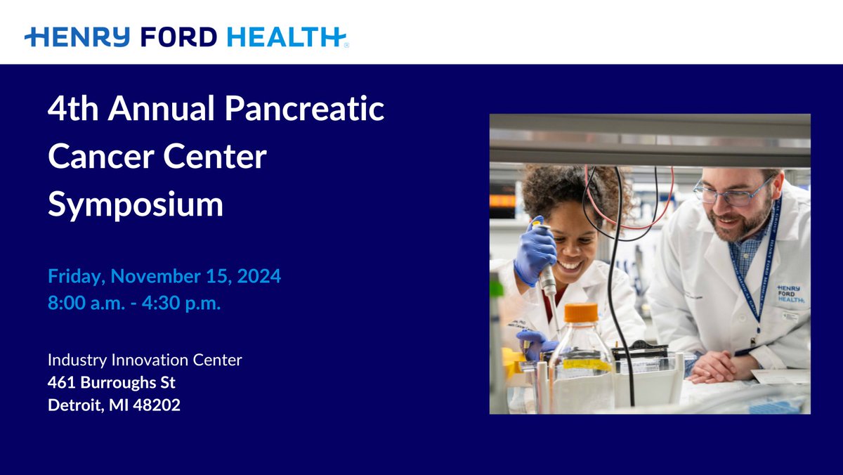 Join us on Nov. 15 as experts from our nationally recognized #pancreatic #cancer program host leaders in the field to report on the latest in early detection, treatment &amp; translational research for #PancreaticCancer. AMA PRA credits available. Register: bit.ly/3UaiCiC