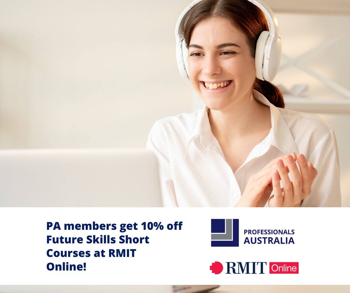 Take advantage of your union membership and get 10% off all Future Skills courses with RMIT Online. Log into your member portal to access this special offer: bit.ly/4bAyBNC
