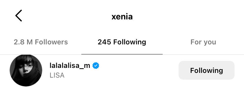 Xenia Tchoumitcheva
Russian-Swiss model started following Lisa on Instagram 

LISA VSFS PERFORMER 
#LISAxVictoriasSecret