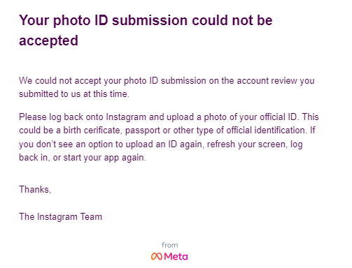 DP_WK_BB's tweet photo. @finkd @instagram @InstagramComms @facebook I tried different valid id's i have but it kept declining. I can't find a Support ticket to Help me figure this out.

@finkd
@instagram
@InstagramComms
@facebook https://t.co/0WGt68zFPx