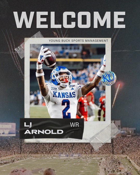 Super thrilled to welcome <a href="/LjArnold318/">Lawrence Arnold Jr</a> to the family!! We are very excited to see what LJ will accomplish on &amp; off the field this season!! 🔥🔥 

Make sure to catch LJ &amp; the Jayhawks take on Houston this Saturday at 3:30 ET 💪