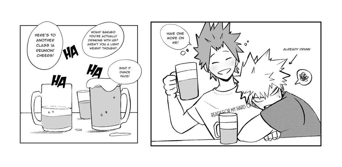 I made the beginning of a kacchako comic a long time ago and never finished it. 🤔