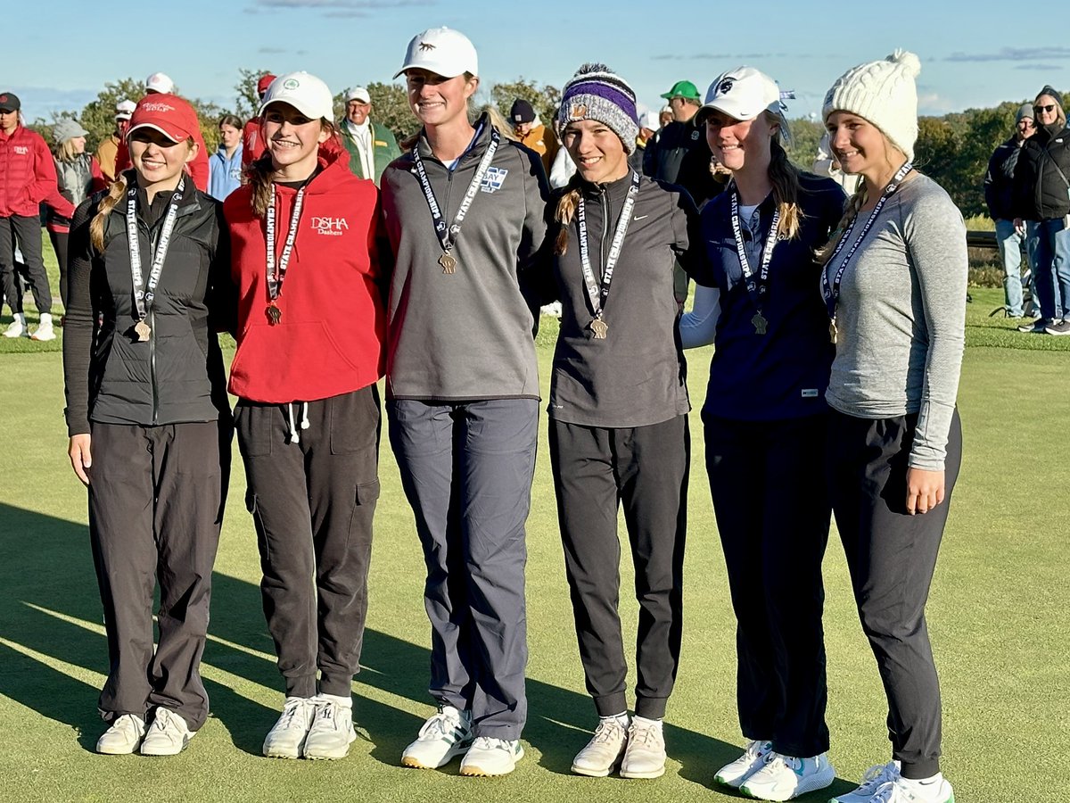 Your #WIHSGolf <a href="/wiaawistate/">WIAA State Tournaments</a> girls golf Division 1 medalists: Annika Jefferis, Zoe Gryniewicz, Daniella Honkamp, Abigail Henriksen, Payton Haugen &amp; McKenna Nelson.
