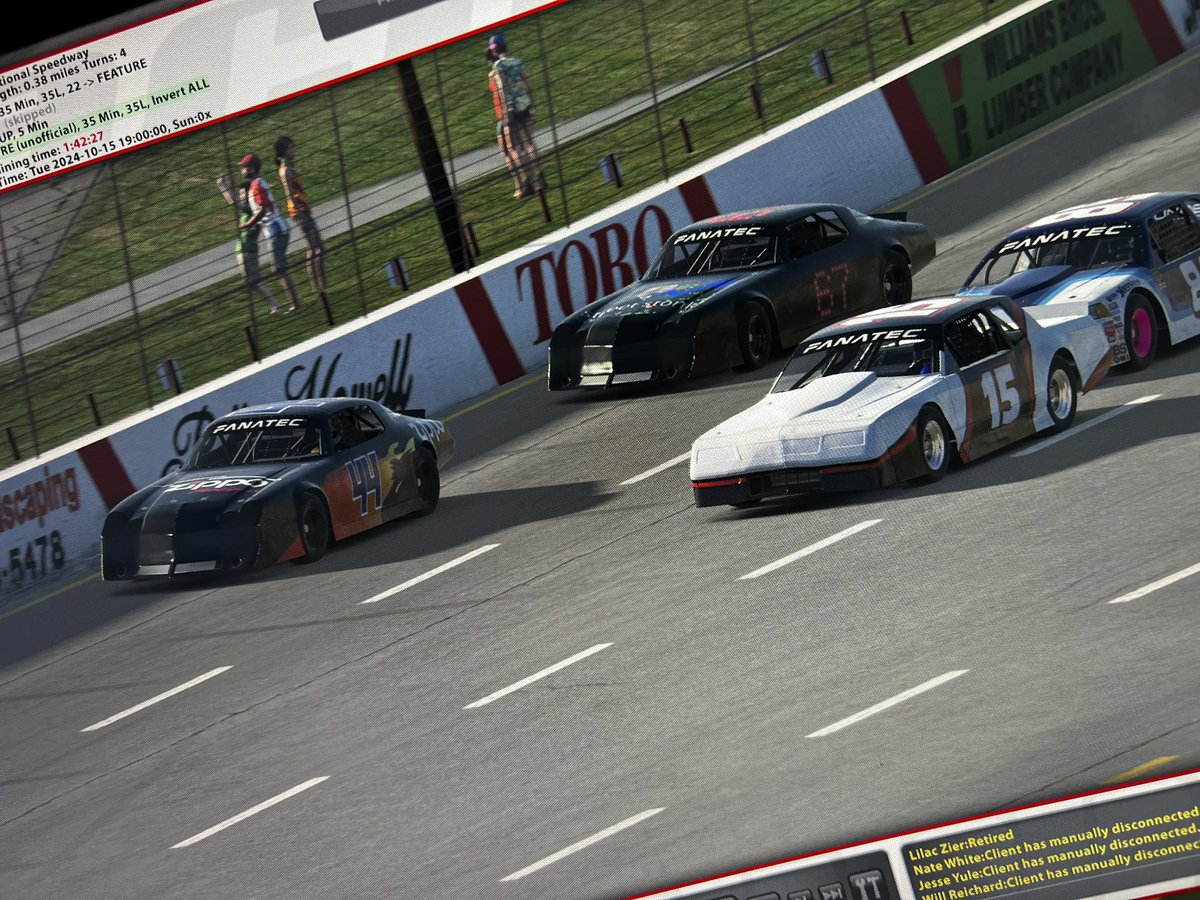 Wow race 2 same as race one except it was a Hester between <a href="/BSRchassis/">Brent Sweet Racing Chassis</a> and <a href="/RingelBingel/">Liquid</a> and Bingel won again #rude #cheaternation #geeksquad <a href="/GeekSquad/">Geek Squad</a> great race