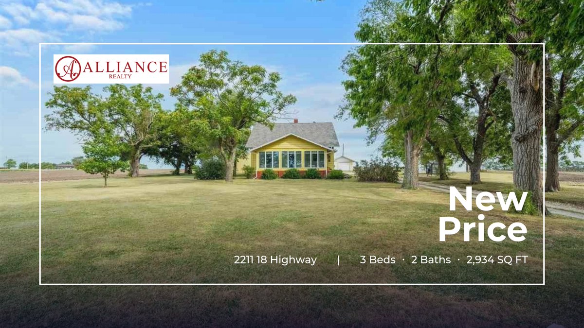 This recently reduced home won't last long so don't wait to set up a showing! Don't hesitate to reach out at (785) 209-1207 or send to someone who might be interested.

Darcy Tweady, Realtor / Alliance Realty homeforsale.at/2211_18_HIGHWA…