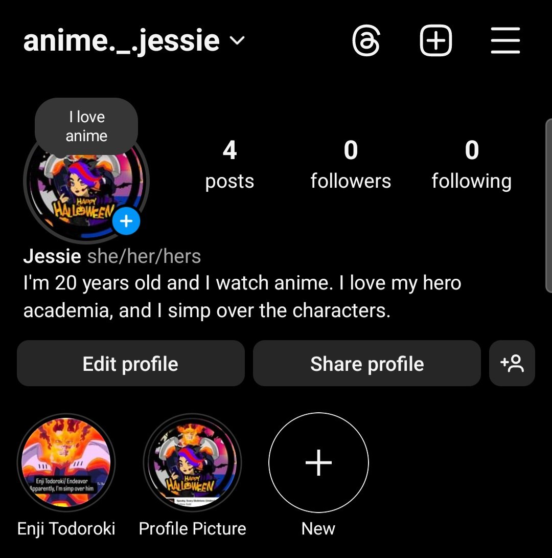 My Instagram account for anime edits
