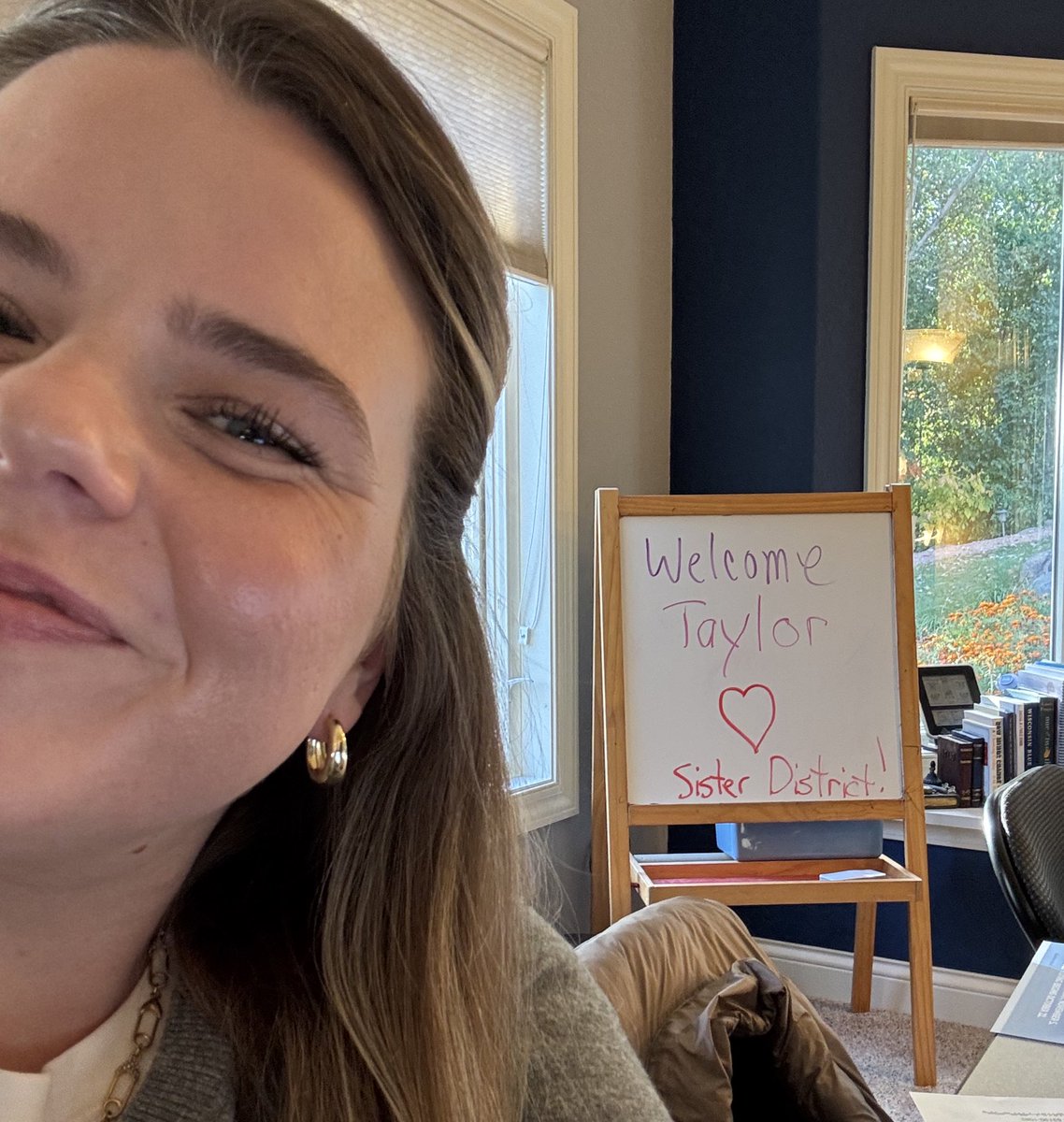 TaylorHogeland's tweet photo. This work is hard &amp; often thankless, but how lucky am I to get to work with candidates that are so full of JOY &amp; LOVE for the folks working to elect them. 

21 Days. LFG. https://t.co/Ebdf2GRtlI