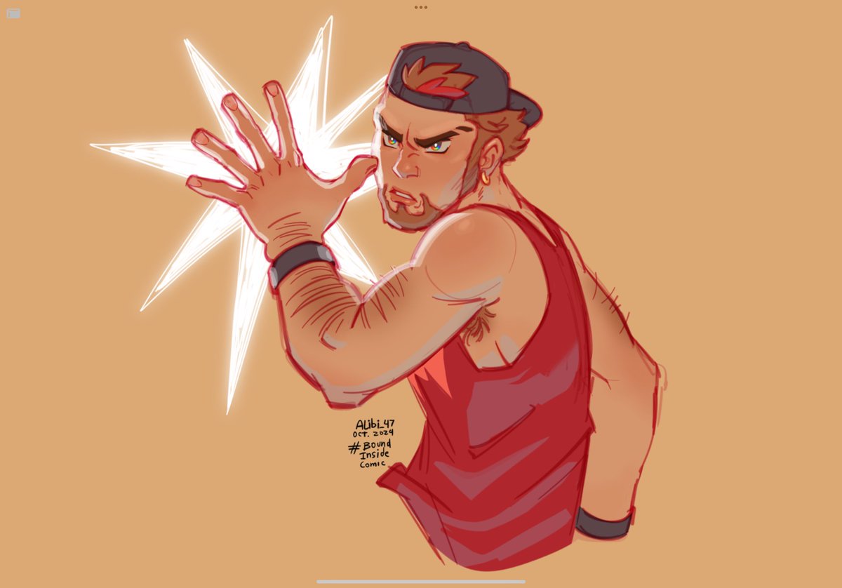 alibi_47's tweet photo. I remembered today about my oc Brent, he has Light powers, he can do like... Illusions and maybe shoot lasers or something :) he's a mechanic he likes cars :) #BoundInsideComic https://t.co/9u9Idvtsrj