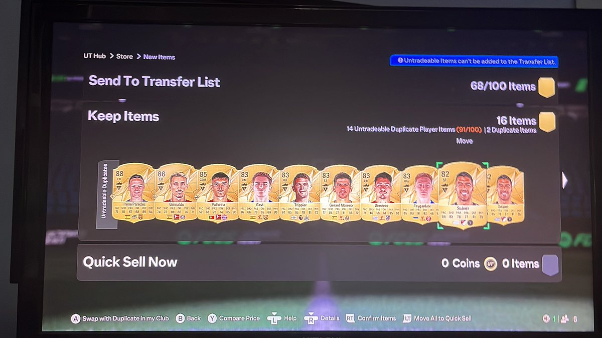 ___Miggz___'s tweet photo. @EASPORTSFC i got two Suarez in the same pack in the guaranteed 20 82plus from the store https://t.co/NnNhZATnej